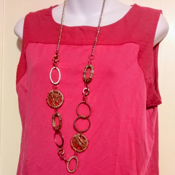 🛍️ BUNDLE ONLY🛍️Coldwater Creek Vibrant Pink Sleeveless Blouse - Picture 4 of 6